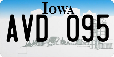 IA license plate AVD095