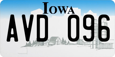 IA license plate AVD096