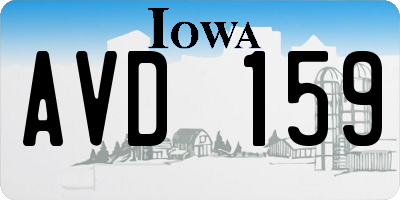 IA license plate AVD159