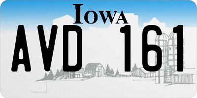 IA license plate AVD161