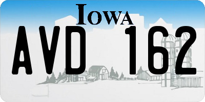 IA license plate AVD162