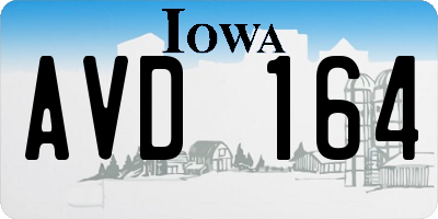 IA license plate AVD164