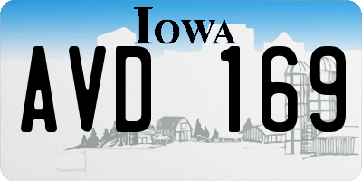 IA license plate AVD169