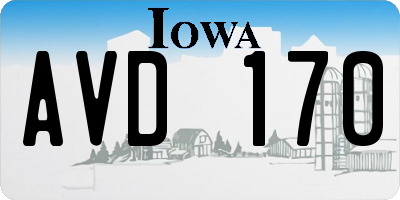 IA license plate AVD170