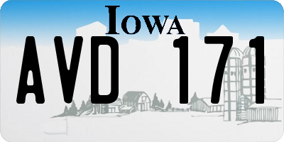 IA license plate AVD171