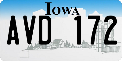 IA license plate AVD172