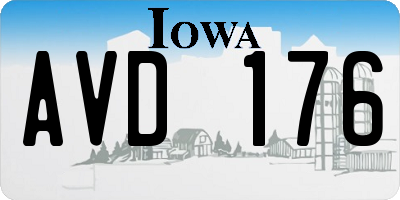 IA license plate AVD176