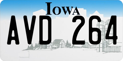 IA license plate AVD264