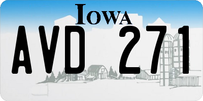 IA license plate AVD271