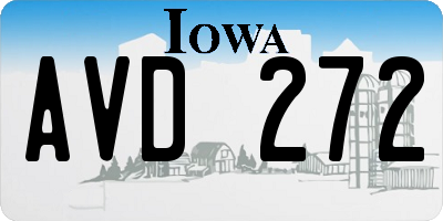 IA license plate AVD272