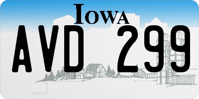 IA license plate AVD299