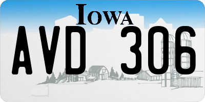 IA license plate AVD306