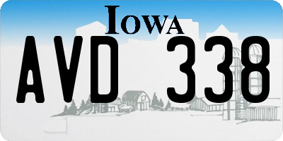 IA license plate AVD338