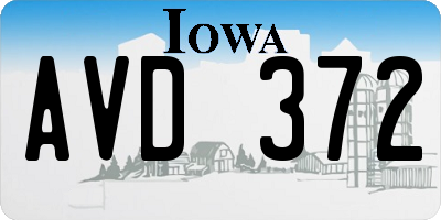 IA license plate AVD372