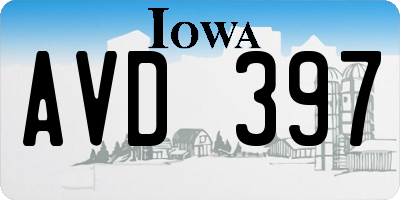 IA license plate AVD397