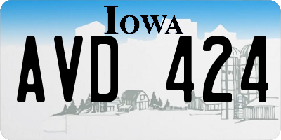 IA license plate AVD424