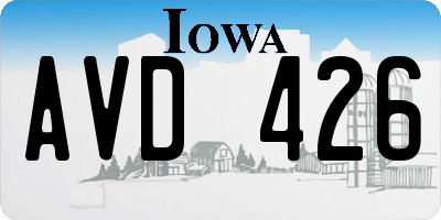 IA license plate AVD426