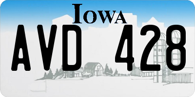 IA license plate AVD428