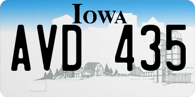 IA license plate AVD435