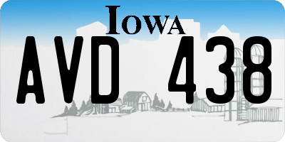 IA license plate AVD438