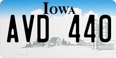 IA license plate AVD440