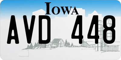 IA license plate AVD448