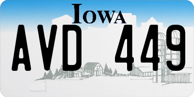 IA license plate AVD449