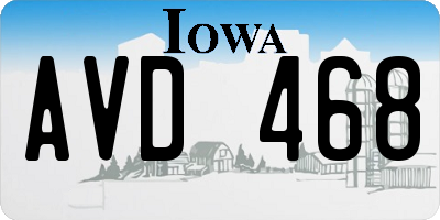 IA license plate AVD468