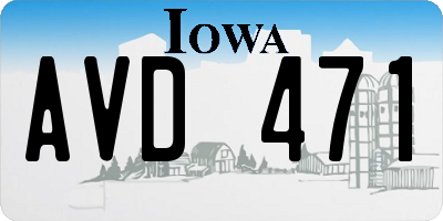 IA license plate AVD471
