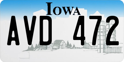 IA license plate AVD472