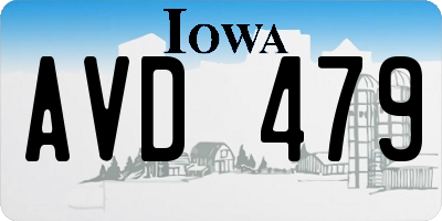 IA license plate AVD479