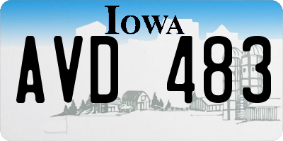 IA license plate AVD483