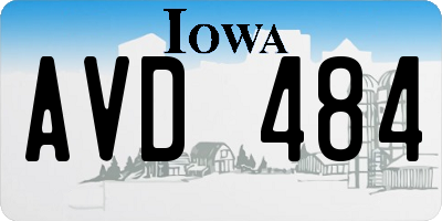 IA license plate AVD484