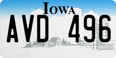 IA license plate AVD496