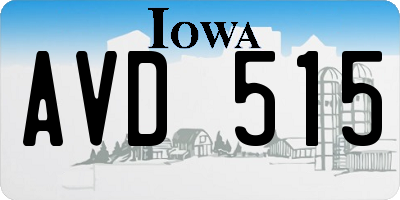 IA license plate AVD515