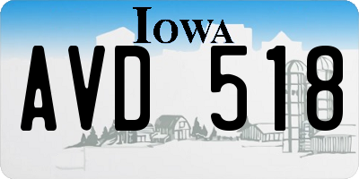 IA license plate AVD518