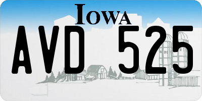 IA license plate AVD525