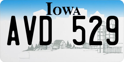 IA license plate AVD529
