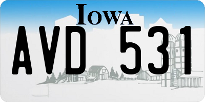 IA license plate AVD531