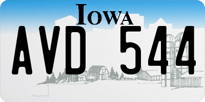 IA license plate AVD544
