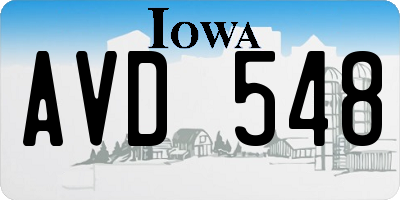 IA license plate AVD548