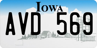 IA license plate AVD569
