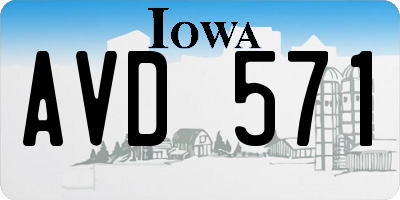IA license plate AVD571