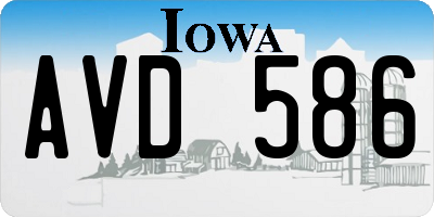 IA license plate AVD586