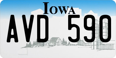 IA license plate AVD590