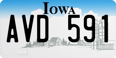 IA license plate AVD591