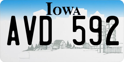 IA license plate AVD592