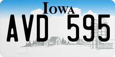 IA license plate AVD595