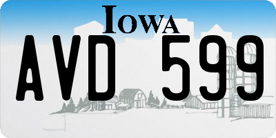 IA license plate AVD599