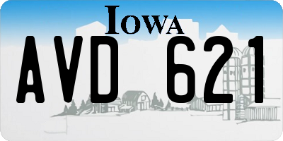 IA license plate AVD621